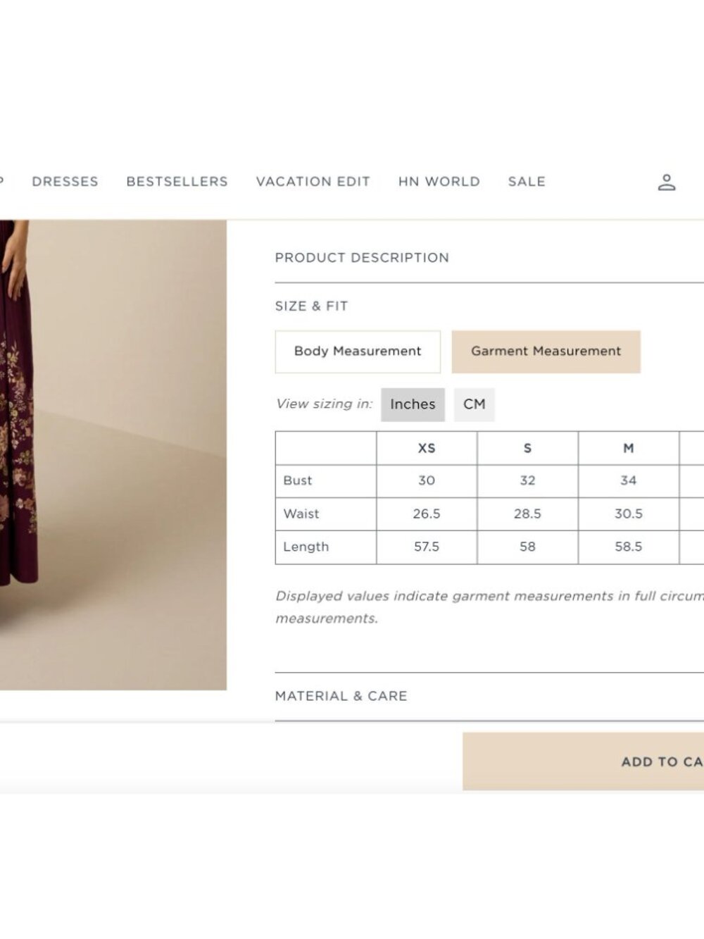 Hemant And Nandita Savi Maxi Dress Burgundy Floral Womens Size Small - Picture 11 of 11